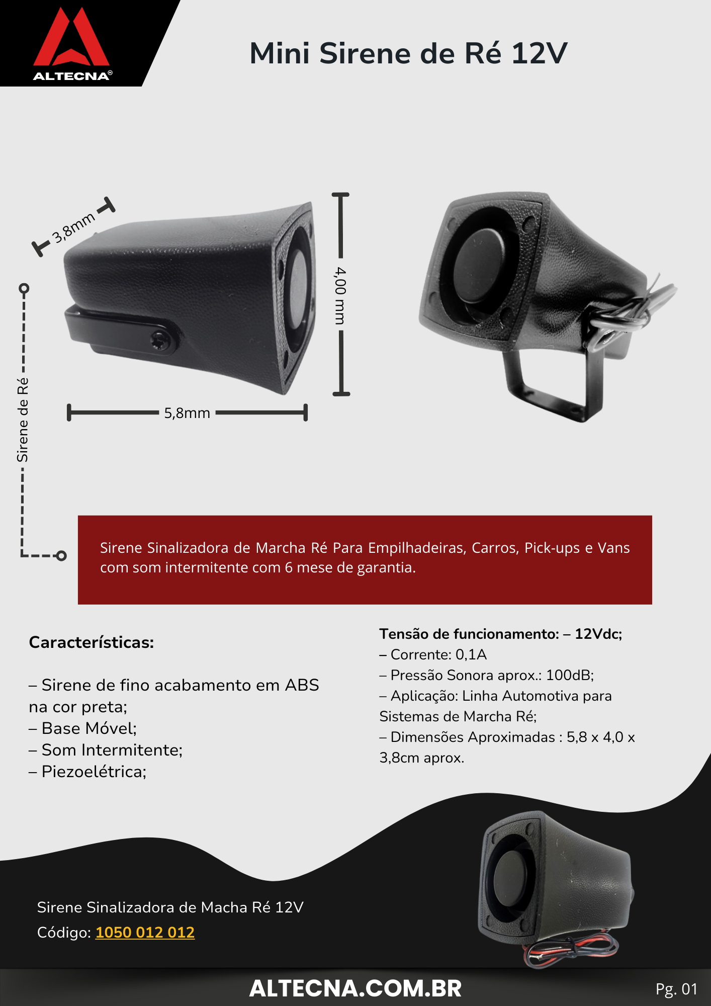 Sirene de Ré 12V